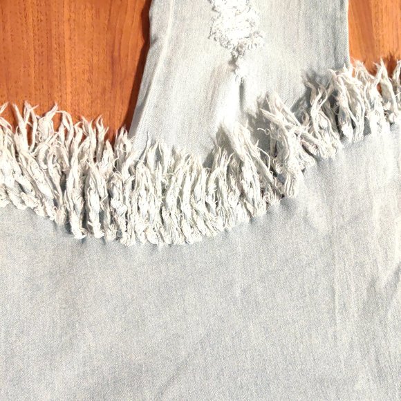 Banjul Boho Bell Bottom Distressed Womens Jeans L - Picture 3 of 11